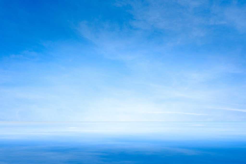 panorama of clear sky ocean summer sea water with sunlight of beautiful cloudy sky