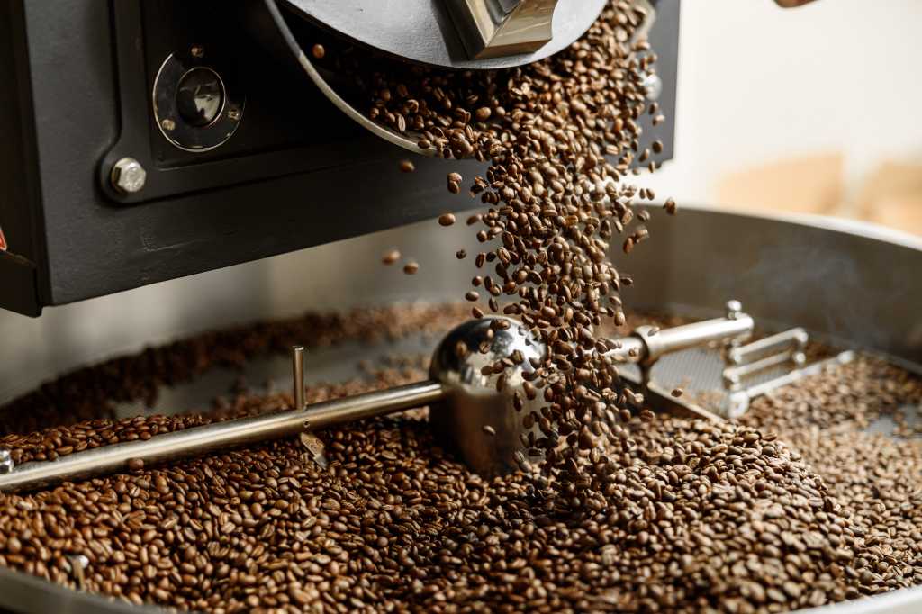 shutterstock 1976309069 coffee beans roasting sorting packaging processing equipment machinery