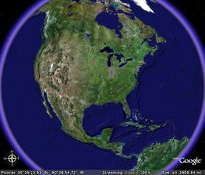The interactive globe in Google Earth