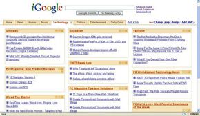 iGoogle acts as a portal to other Web sites.