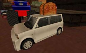The Scion xB Toaster, an example of the Scion cars available for purchase in the virtual world of &quot;Second Life.&quot;