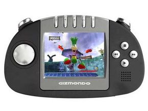 The Gizmondo is a handheld gaming console -- but it's also an MP3 player, a camera, a movie player, and a GPS reciever. See more video game system pictures.