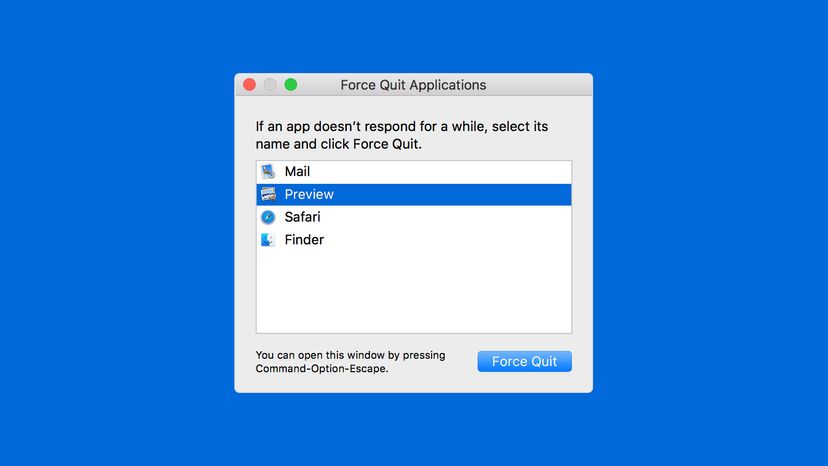 Force Quit Applications menu