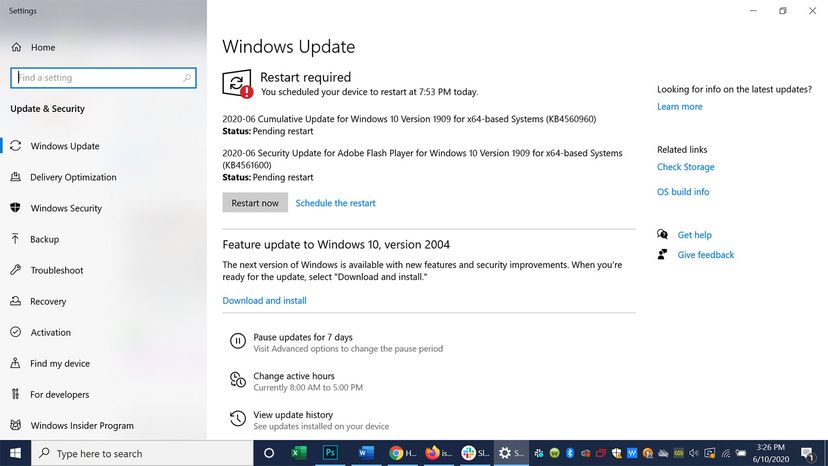 A screenshot of a Windows update page.